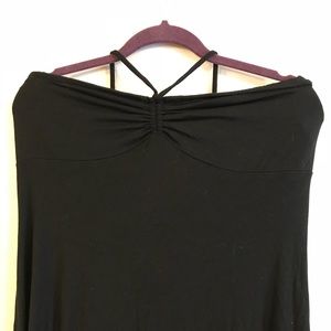 Black halter midi dress size XL